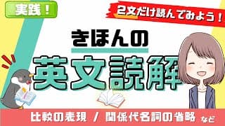 【2文英文読解】一緒に読んでみよう！比較表現の使い方、関係代名詞の省略など[065]