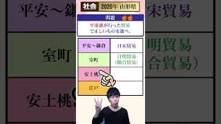 【高校入試】 山形県公立高校 過去問 (社会⑤) ～2020年～