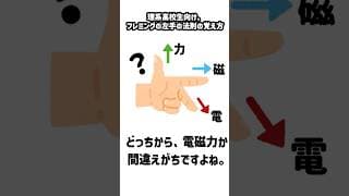 ド忘れしても大丈夫！フレミングの左手の暗記法