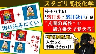 【高校化学】あなたは陽キャ？陰キャ？「溶ける・溶けない」の覚え方