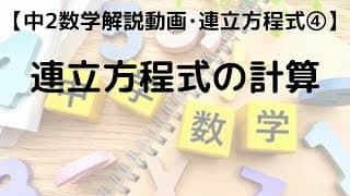中2 数学 連立方程式 4 連立方程式の計算③｜超わかりやすく解説【定期テスト対策 授業動画】