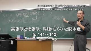 [からだの中の化学・解説5] 6. 高張液と低張液・等張液、浮腫(むくみ)と脱水症