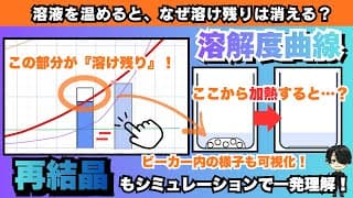 中1理科「溶解度」がわかる！自作シミュレーションで溶け残り・再結晶を視覚化してみた